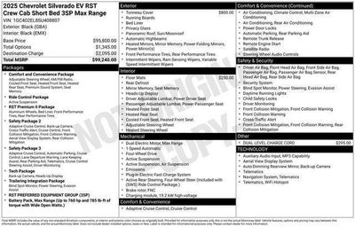 2025 Chevrolet Silverado EV RST - Max Range
