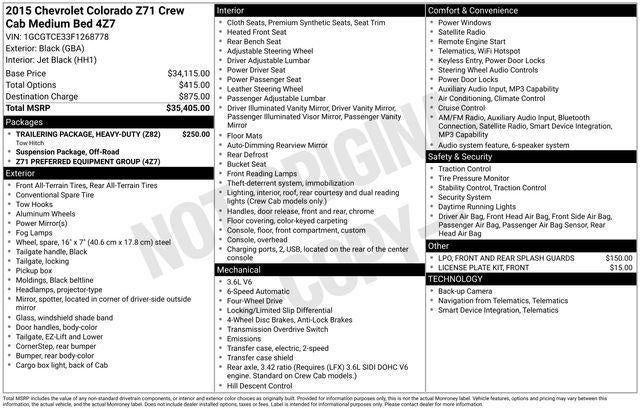 2015 Chevrolet Colorado 4WD Z71