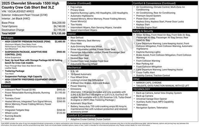 2025 Chevrolet Silverado 1500 High Country