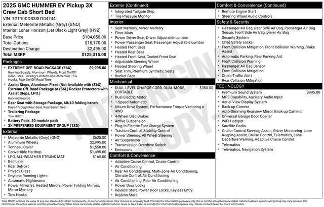2025 GMC HUMMER EV Pickup 3X