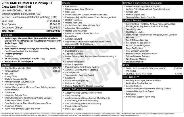 2025 GMC HUMMER EV Pickup 3X