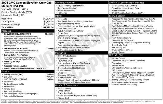 2026 GMC Canyon Elevation