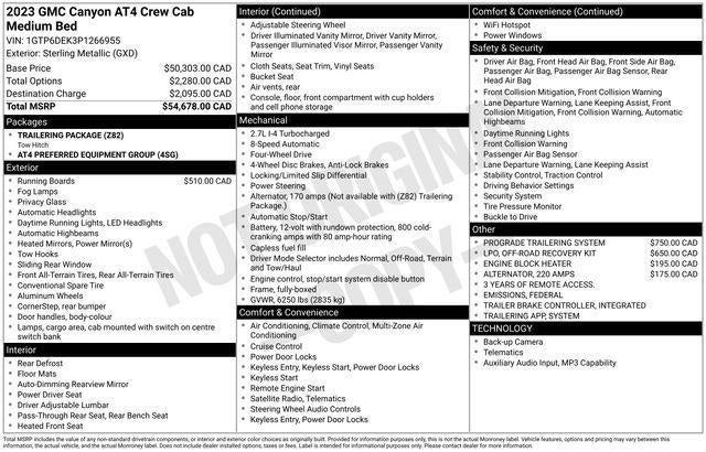 2023 GMC Canyon AT4