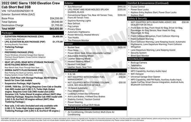 2022 GMC Sierra 1500 Elevation