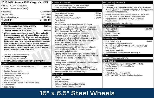 2025 GMC Savana Cargo Base