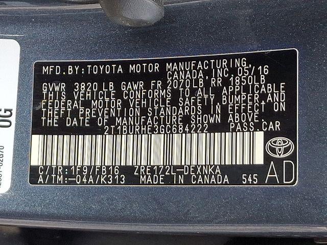 2016 Toyota Corolla L