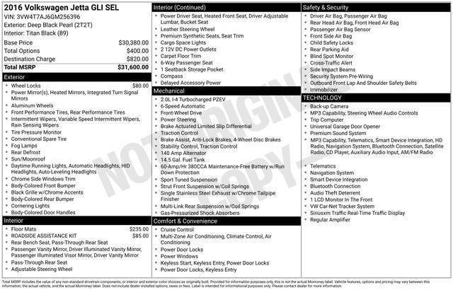 2016 Volkswagen Jetta 2.0T GLI SE