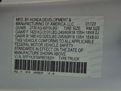 2023 Honda Ridgeline RTL