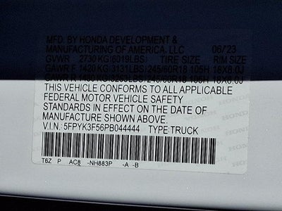 2023 Honda Ridgeline RTL