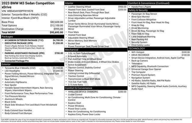2023 BMW M3 Competition xDrive