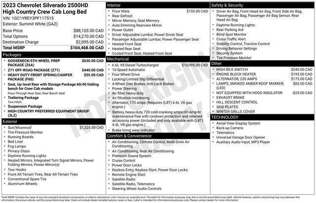 2023 Chevrolet Silverado 2500 HD High Country