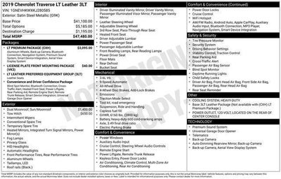 2019 Chevrolet Traverse LT Leather