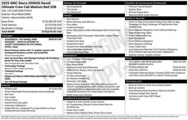 2025 GMC Sierra 2500 HD Denali Ultimate