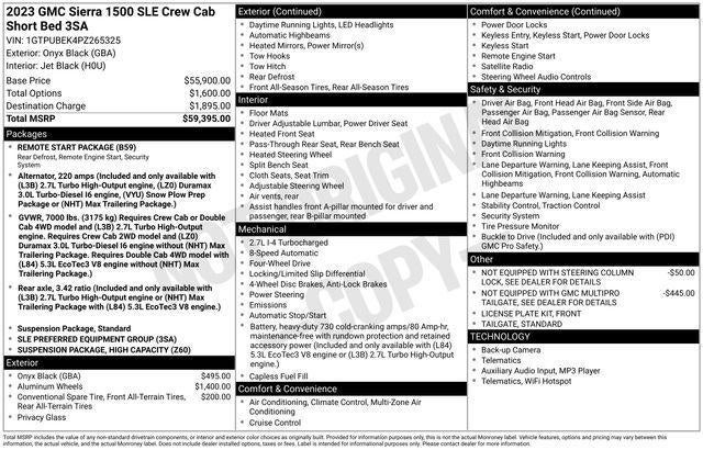 2023 GMC Sierra 1500 SLE