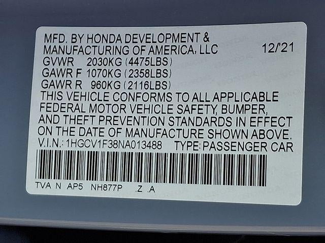 2022 Honda Accord Sedan Sport