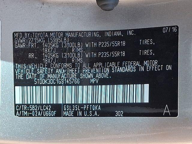 2016 Toyota Sienna Limited 7 Passenger