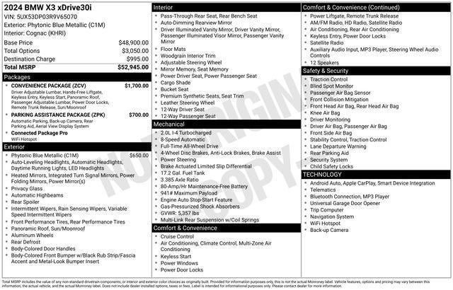 2024 BMW X3 xDrive30i