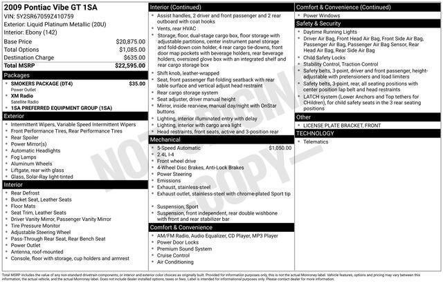 2009 Pontiac Vibe GT