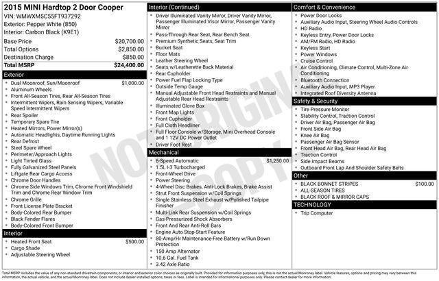 2015 MINI Cooper Hardtop Base