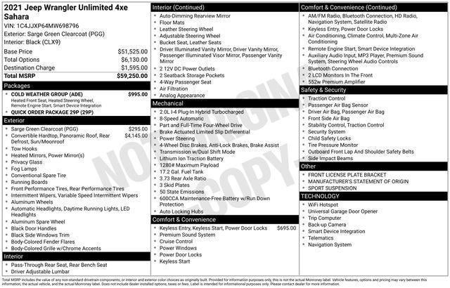 2021 Jeep Wrangler 4xe Unlimited Sahara 4x4