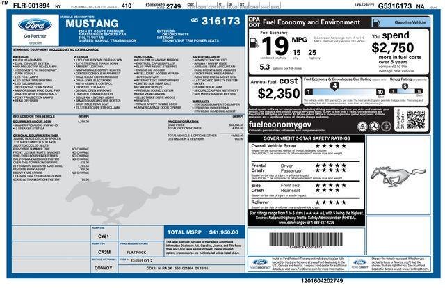 2016 Ford Mustang GT Premium