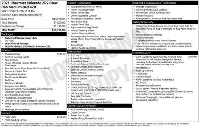 2021 Chevrolet Colorado 4WD ZR2