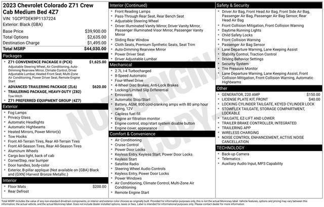 2023 Chevrolet Colorado Z71