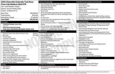 2025 Chevrolet Colorado Trail Boss