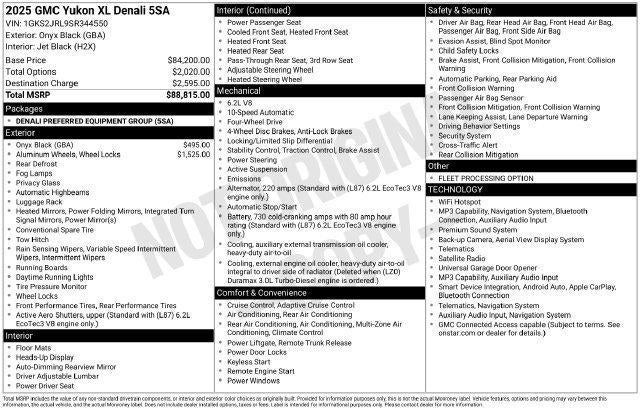2025 GMC Yukon XL Denali