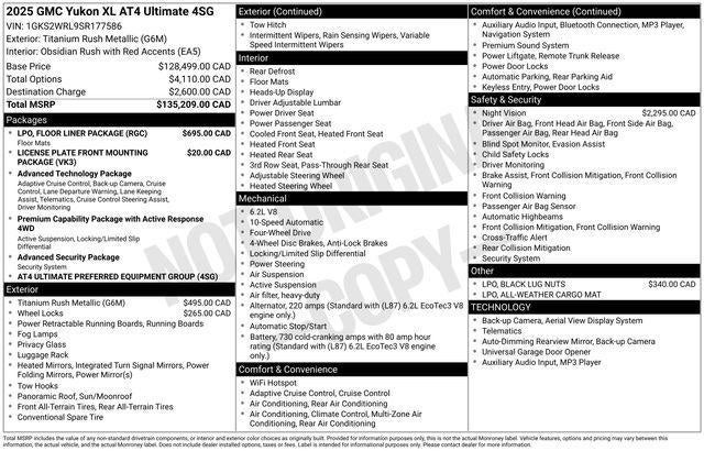 2025 GMC Yukon XL AT4 Ultimate
