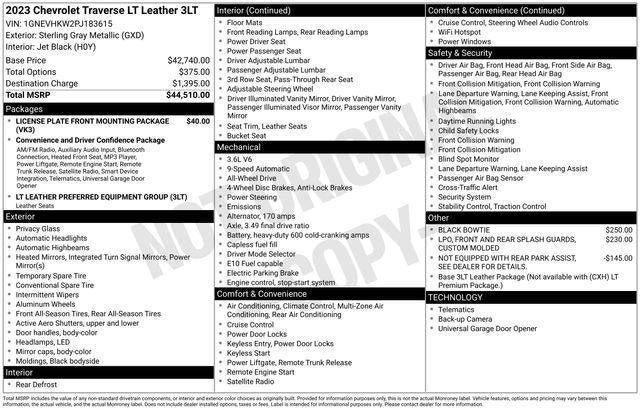 2023 Chevrolet Traverse LT Leather