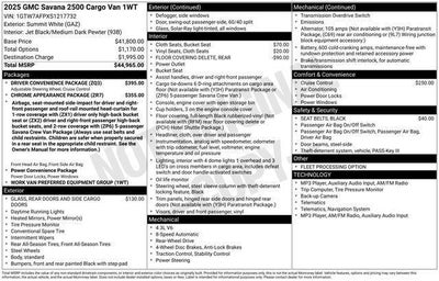 2025 GMC Savana Cargo Base