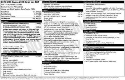 2025 GMC Savana Cargo Base