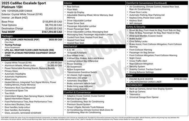 2025 Cadillac Escalade Sport Platinum