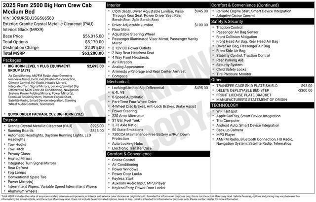 2025 RAM 2500 Big Horn