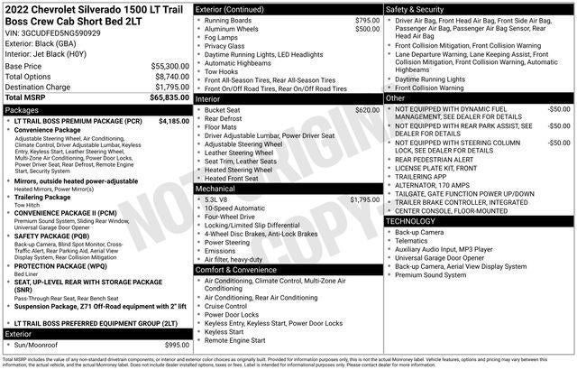 2022 Chevrolet Silverado 1500 LT Trail Boss