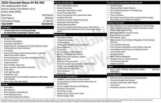 2025 Chevrolet Blazer EV RS