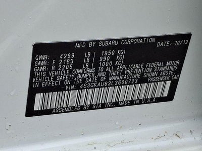 2020 Subaru Impreza Limited Sedan