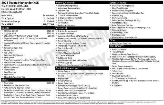 2024 Toyota Highlander XSE