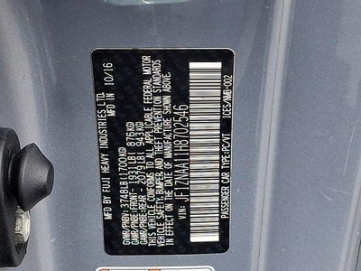 2017 Toyota 86 Manual (Natl)