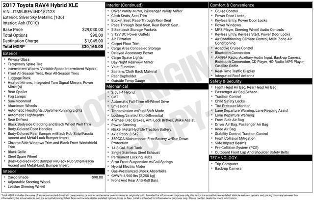 2017 Toyota RAV4 Hybrid XLE