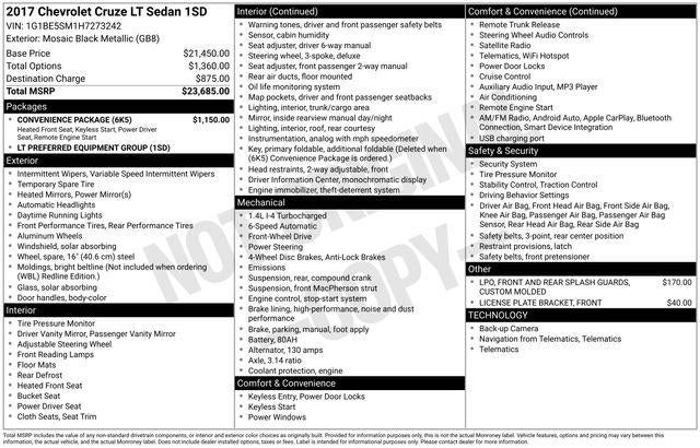 2017 Chevrolet Cruze LT