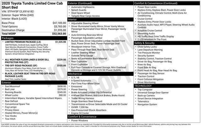 2020 Toyota Tundra Limited