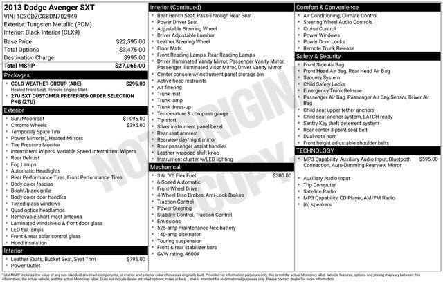2013 Dodge Avenger SXT