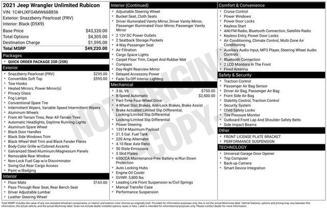 2021 Jeep Wrangler Unlimited Rubicon 4X4
