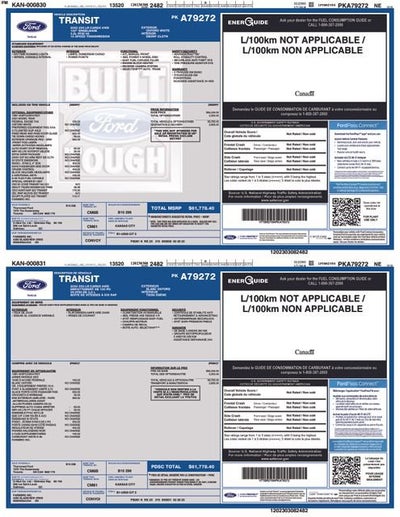 2023 Ford Transit Cargo Van T-250 130" Low Rf 9070 GVWR AWD