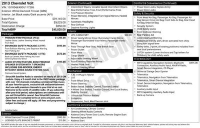 2013 Chevrolet Volt 5dr HB