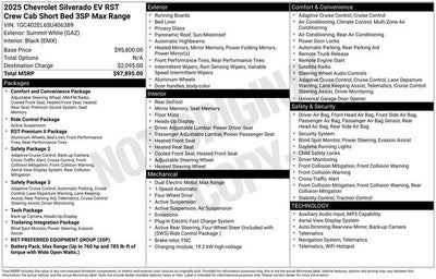 2025 Chevrolet Silverado EV RST - Max Range