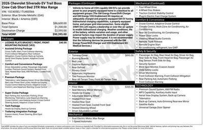 2026 Chevrolet Silverado EV Trail Boss - Max Range