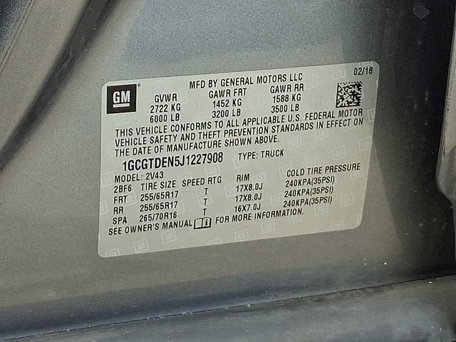 2018 Chevrolet Colorado 4WD Z71